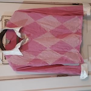 Sweater, Notations, Pink, XL
